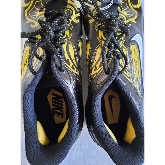 Nike Men US 14 Alpha Huarache Elite 3 Low Baseball Cleats Black Gold CV3553-001 main image 7